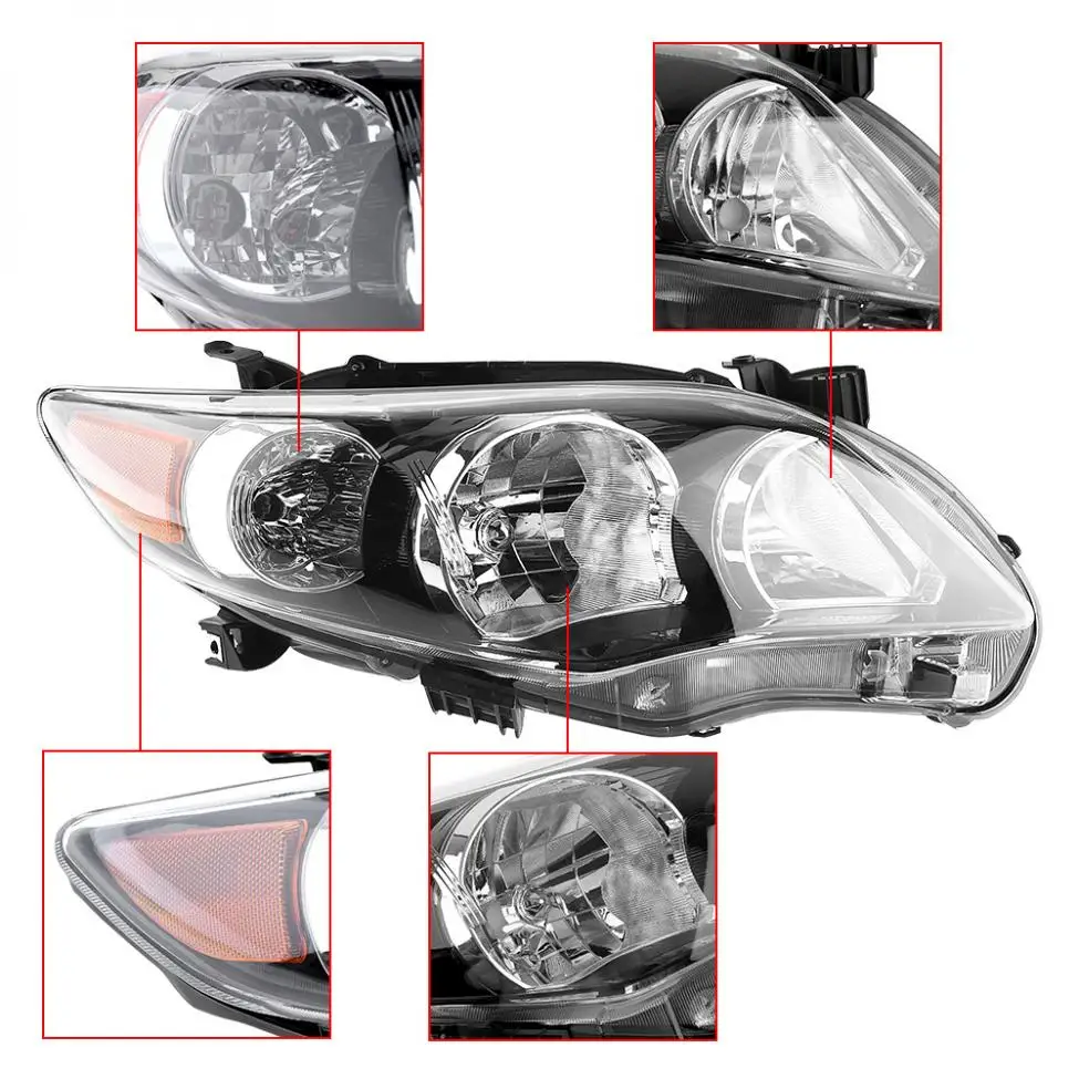 Прочный Водонепроницаемый 12V Авто правая боковая фара для 2011-2013 Защитные чехлы для сидений, сшитые специально для Toyota Corolla база/CE/LE