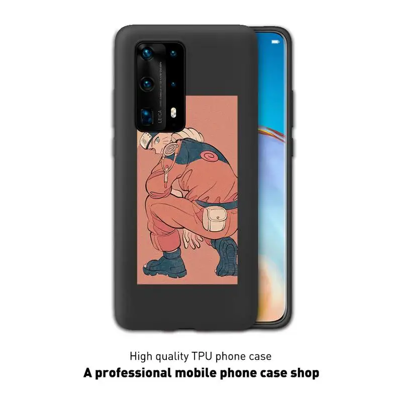 

Japan Animation Naruto Phone Case Black Cover For Huawei P10/20/30/40/20Pro/30Pro/30Lite/40Pro NOVA3/3E/3i/7SE Cases