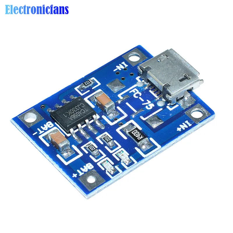 10 шт./лот Мини Micro type C USB 5V 1A 18650 TP4056 литиевый модуль зарядного устройства аккумулятора зарядная плата с защитой двойные функции