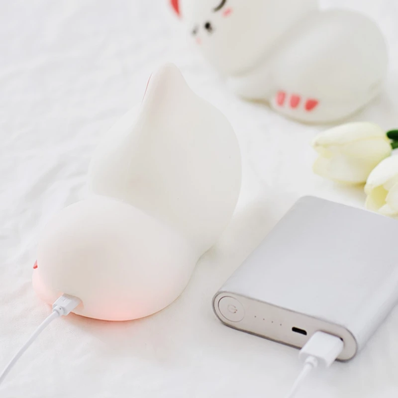 

cat Night Light for Kids - Color Changing Baby Night Light,Portable D0AD