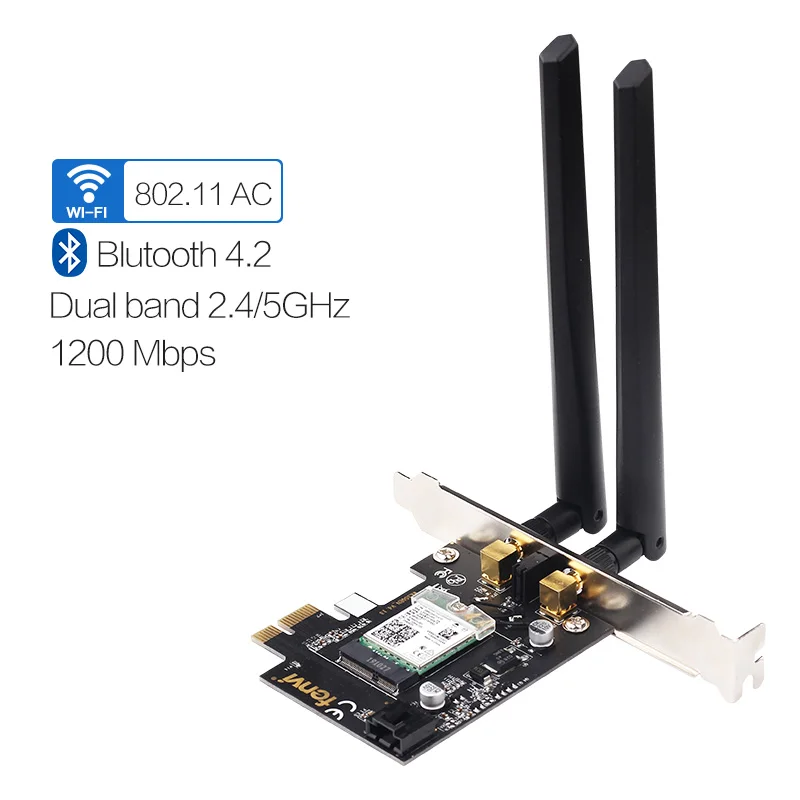 Двухдиапазонный 1200 Мбит/с ordenador de escritorio inalambrico Intel 8265AC WiFi Bluetooth 4,2 PCI-E 1X tarjeta de red PCI Expre