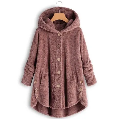 Женская куртка, Осень-зима, новая мода, меховое пальто размера плюс, 5XL, теплая пушистая куртка, пальто, свитер, верхняя одежда для женщин C65 - Цвет: Red wine