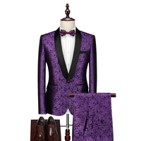 floral wedding suits for men royal blue silver burgundy white purple man suit 5xl 6xl elegant prom stage suits 5xl