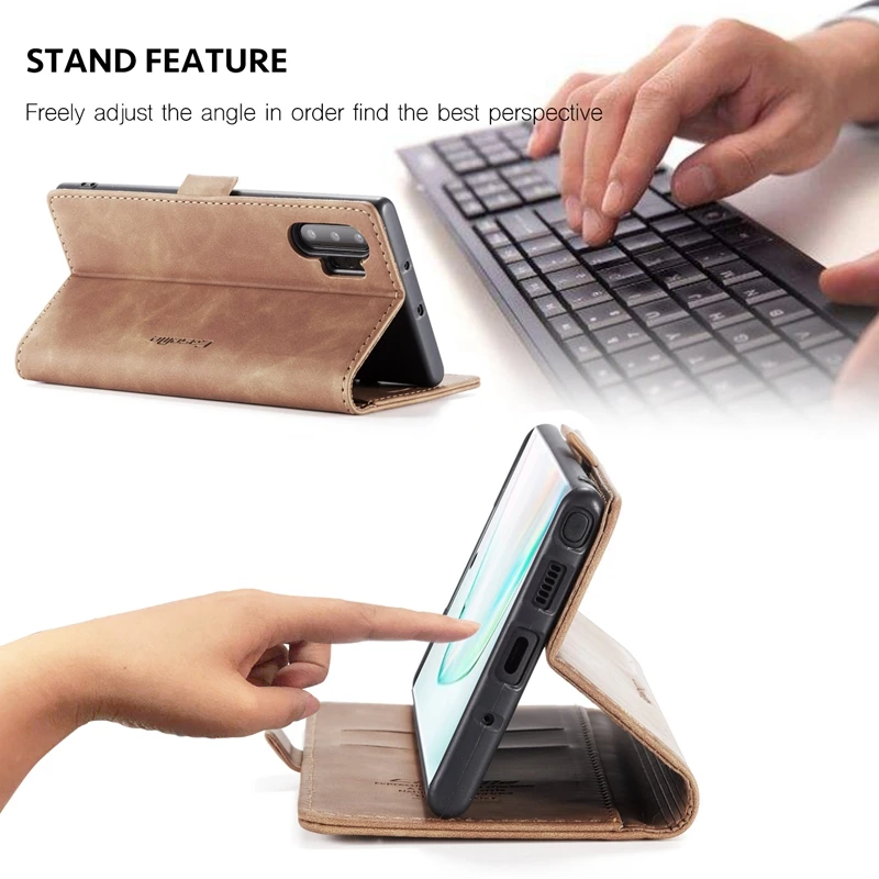 Чехол Note 10 для Samsung Galaxy роскошный кожаный чехол книжка с бумажником Plus