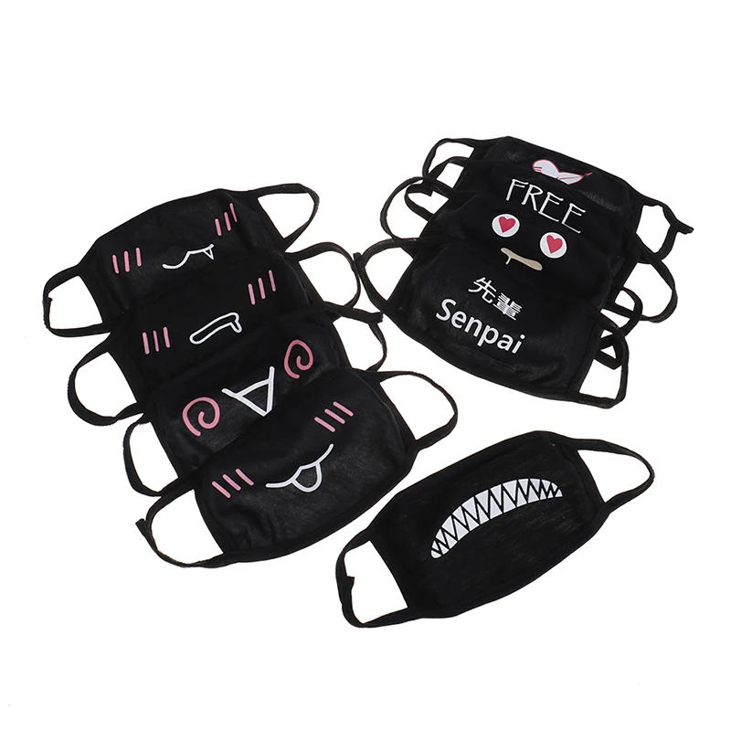 Велосипедная маска для лица 1 шт. хлопковая Пылезащитная рта и Kpop Черный Медведь