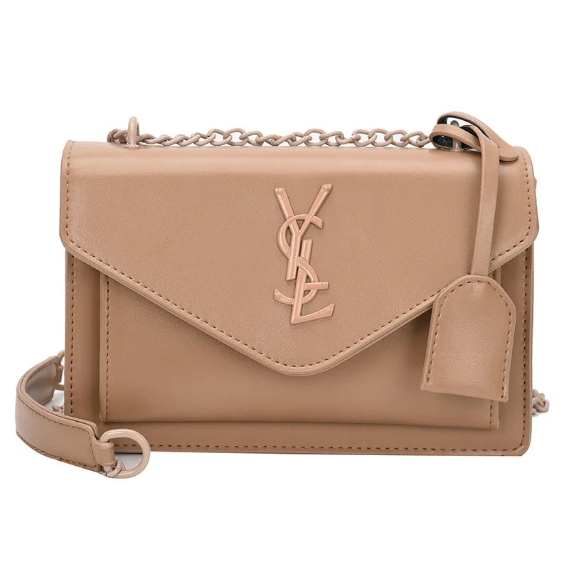 

Shoulder bag 2021 new handbag solid color lock chain handbag diagonal small square bag fashion
