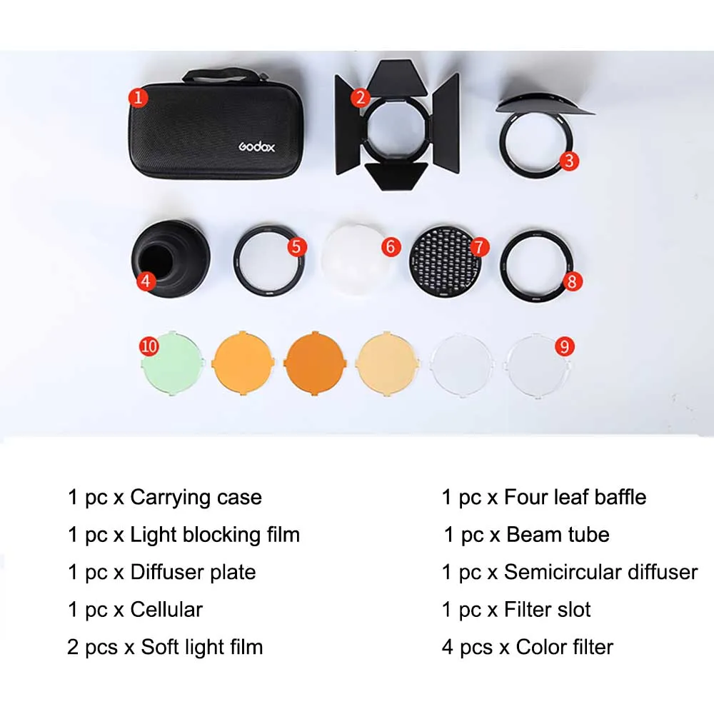 Магнитная круглая головка вспышки AK R1 набор аксессуаров для Godox AK-R1 комплект мини