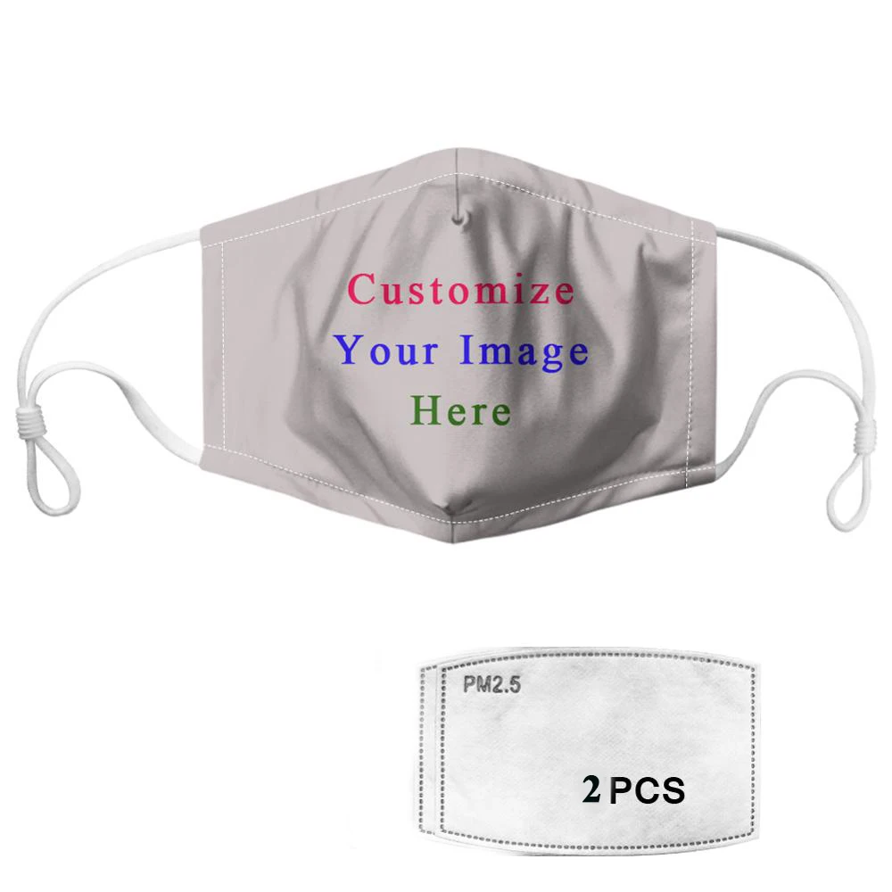 

Anti-dust Customized Printed Masks Dust-proof Cartoon Animation Mask 2PCS Filters Girl Women Men Dropshipping