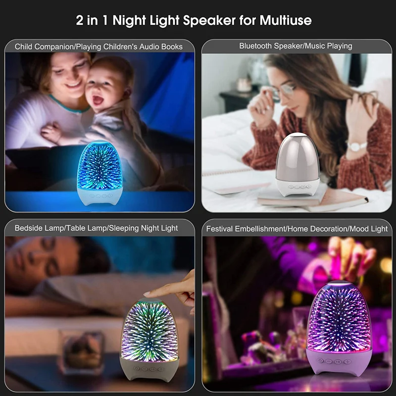 2021 New Night Light Bluetooth Speaker LED Dazzling Lights Audio Galactic Star Pattern Rechargeable Portable | Электроника