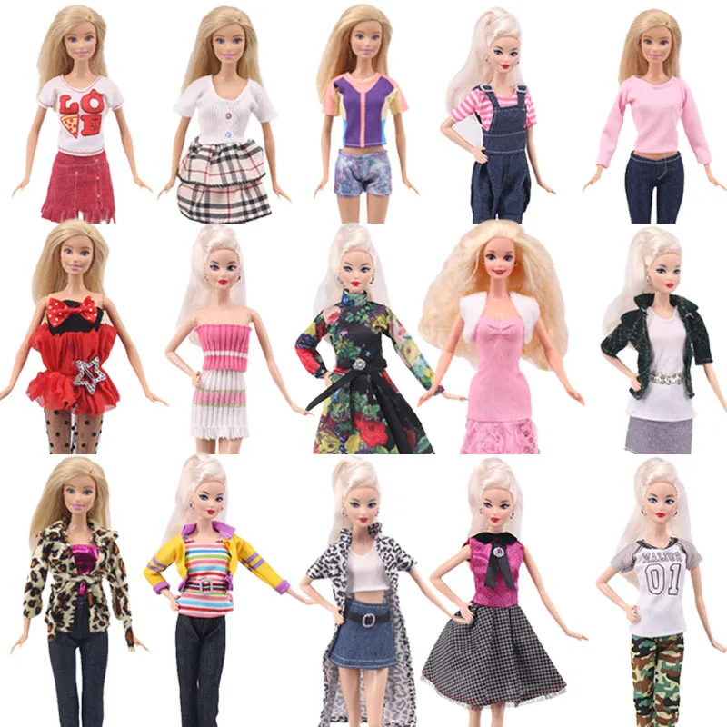 

Barbies Doll Clothes Dress Suit Jeans Mini Dress Casual Clothes Fashion Apparel For Barbies Doll Accessories Kid Girl Toy Gift