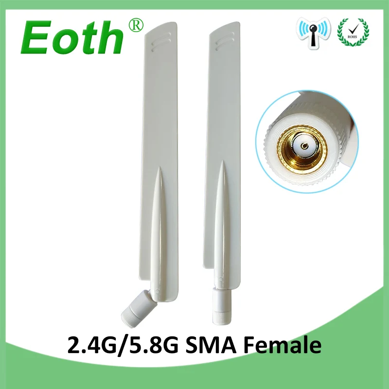 2 шт. 4 ГГц 5 8 5G антенна RP SMA 8dBi WI FI двухдиапазонный всенаправленная антенны типа