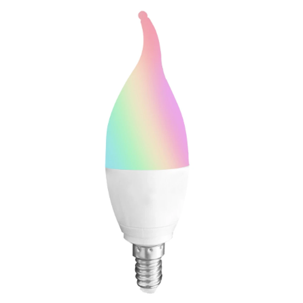 Wifi умная лампа Светодиодная умный дом E14/E27 RGB поддержка Alexa Google IFTTT динамик