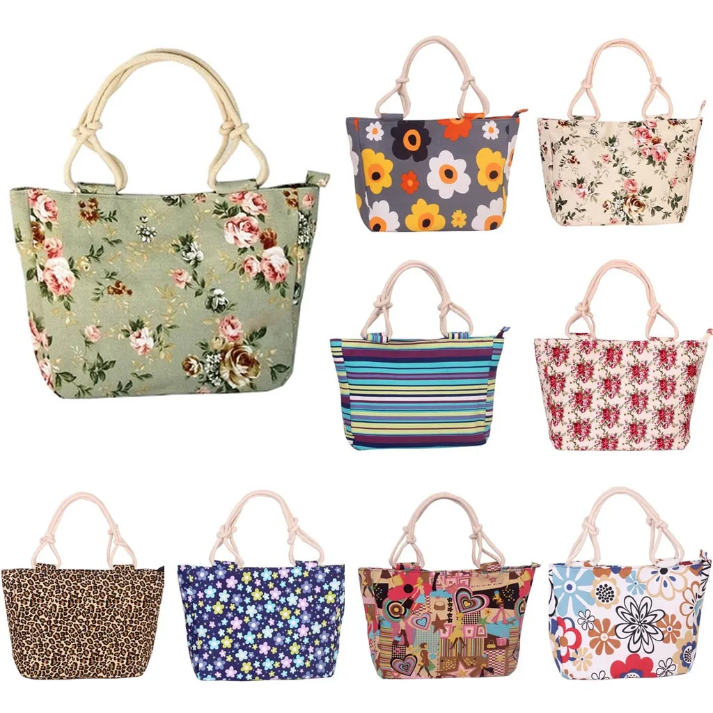 

Aelicy Leisure lady handbags Casual Canvas flowers print women shoulder Bags Travel girls Crossbody Bag torebki damskie 2020 new
