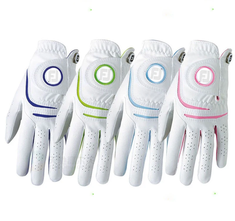 FJ оригинальные женские перчатки для гольфа из овчины эластичные