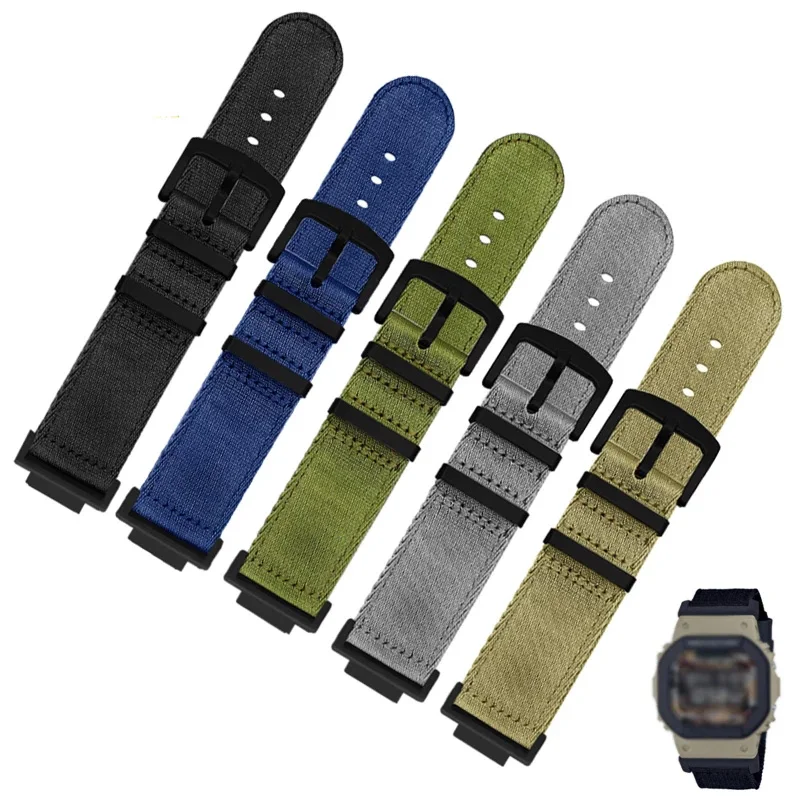 

Nylon Watchband for G-Shock GA-150 GA-110 100 120 GA400/700 GA-200 DW5600 M5610 GW-B5600 Watch Strap+Stainless Steel Adaper