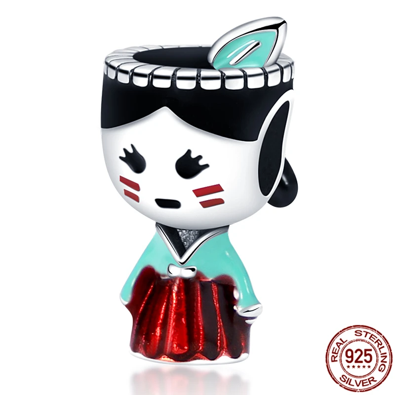 

Genuine 925 Sterling Silver Cute Little Girl Beads Fit Original pandora Bracelet&Bangle Making Fashion DIY Jewelry