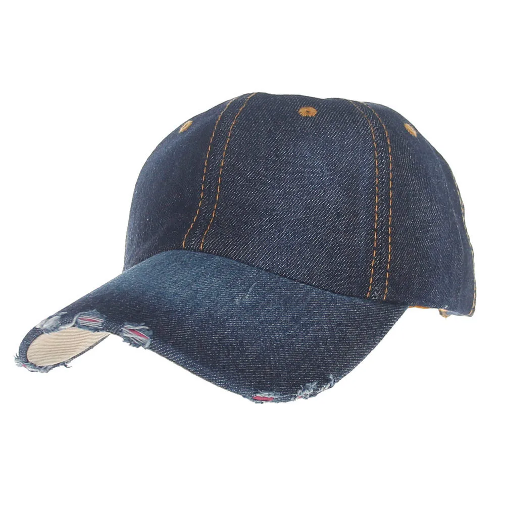 Washed Cotton Baseball Cap 2015 Fashion Mens Womens Jean Sport Hat Casual Denim Snapback Hip Hop Sun gorra hombre Bone | Аксессуары для