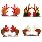 Рождественский головной уборшпилька для волос с оленьими рогамизаколка для волос из норкидетский подарокзаколка с грибамиРождественское украшениеРождественская Пряжка для головы