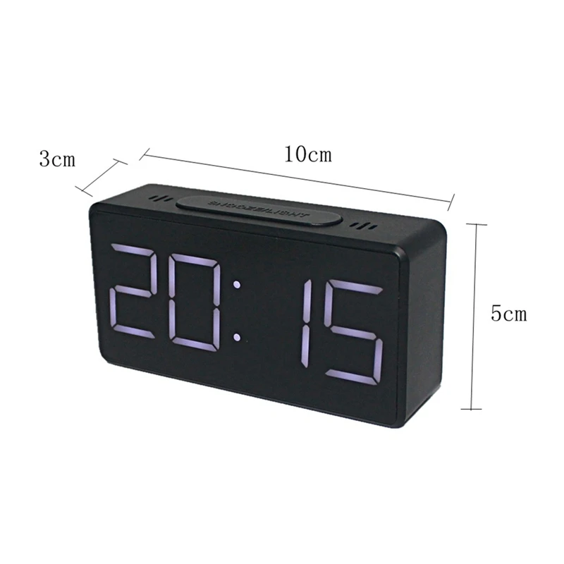 Электронный зеркальный будильник с ЖК-дисплеем цифровые настольные часы