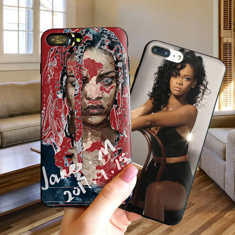 Sexy Rihanna For iPhone X XR XS MAX Soft Silicone Back Cover Apple 8 7 6S 6 S Plus Phone Case | Мобильные телефоны и