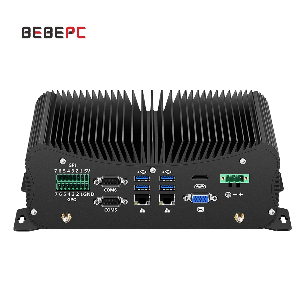 Промышленный мини-ПК 2 * DDR4 Intel Core i7 10510U 8550U i5 10210U 4G модуль HD GPIO 6 COM 4 RS485 Windows 10