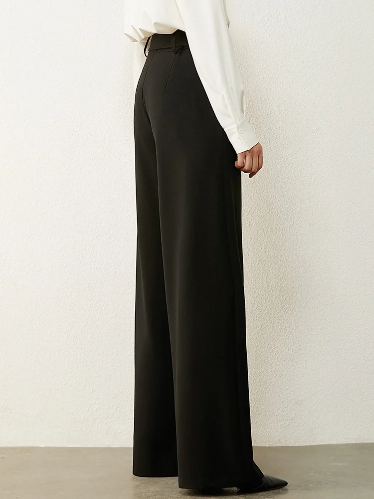 

Amii Minimalism Autumn Causal Women's Pants Simple High Waist Belt Solid Loose Wide-leg Pants Female Trousers 12030430