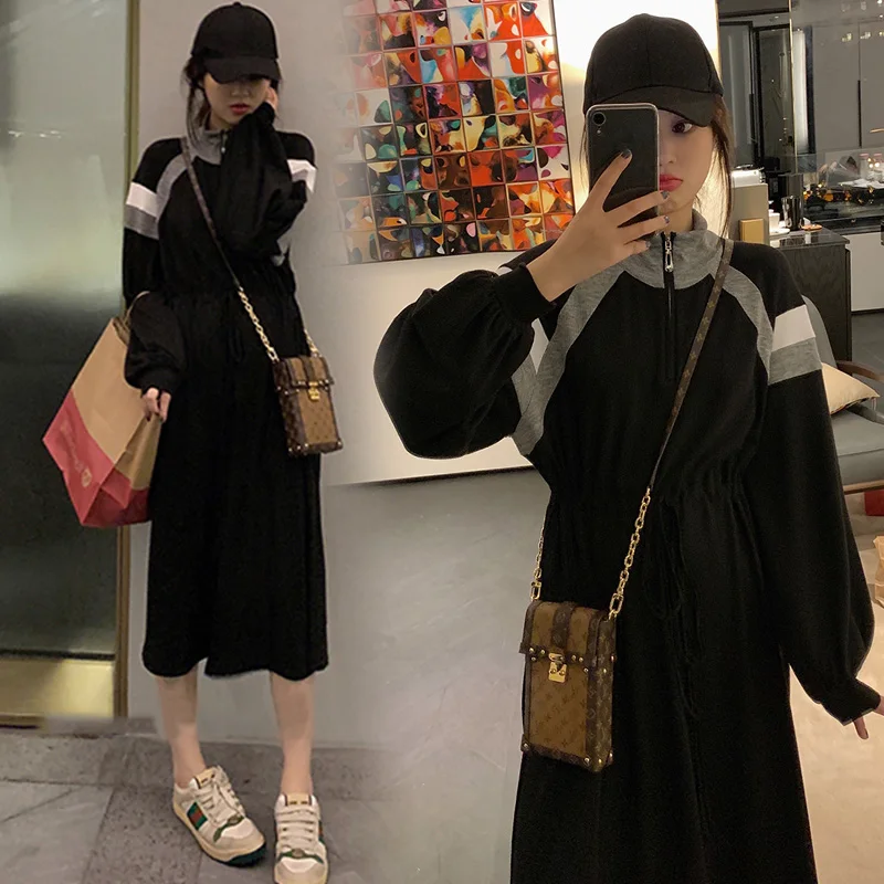 Повседневное платье для кормящих мам лоскутное беременных на весну и осень | Мать