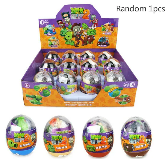 1pcs Новинка, PVZ Растения против Зомби, ударная игра, фигурка аниме, ролевая игра, модель, коллекция, запуск, игрушечные растения, подарок, детские блоки - Цвет: 1pcs