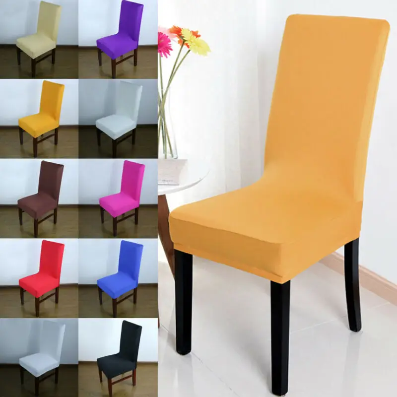 11 цветов Чехлы для обеденного стула спандекс скольжения чехол стрейч