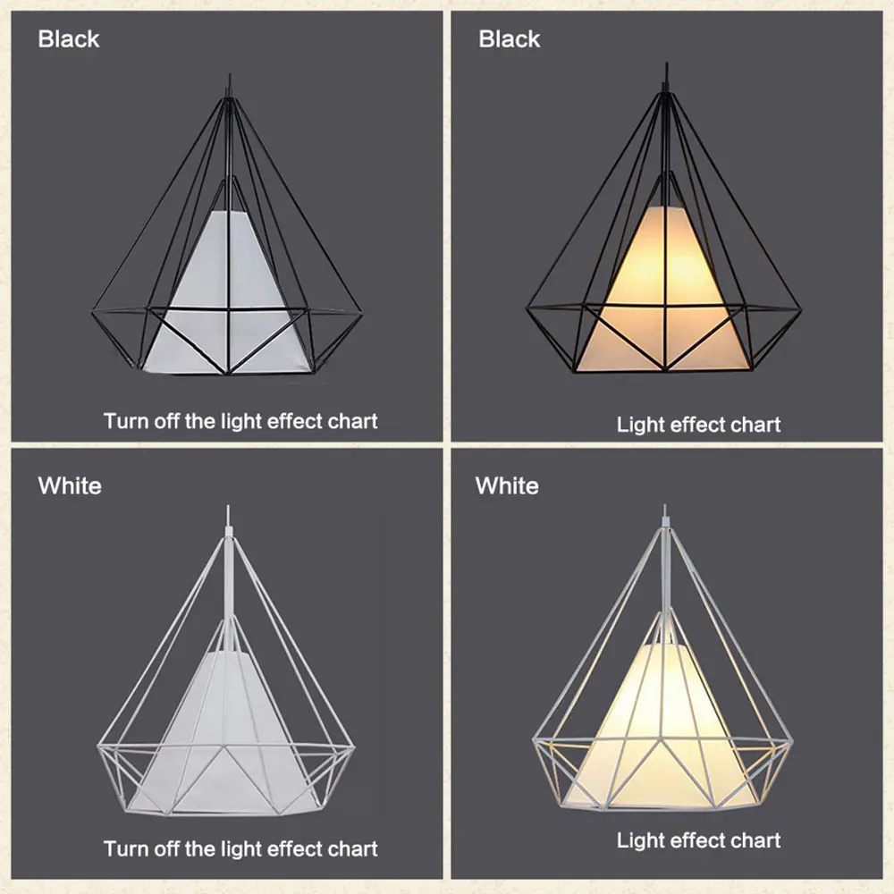 Металлическая подвессветильник лампа E27 в стиле ретро Минималистичная железная