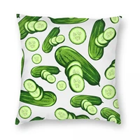 veggiephile cucumbers pillowcase polyester linen velvet printed zip decor pillow case home cushion cover