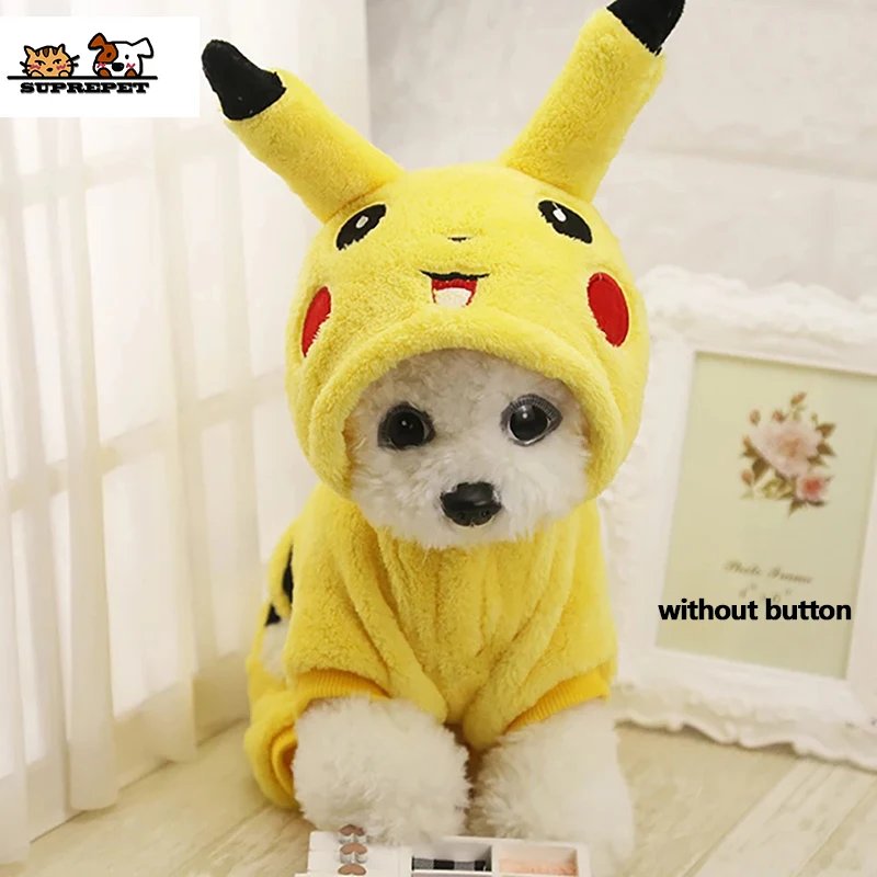SUPREPET Костюм Кошки Cute Pet Одежда Пикачу Косплей Одежда Осень Зима Одежда для Кошек Главная Пижама Щенок Толстовка С Капюшоном Собака Пальто