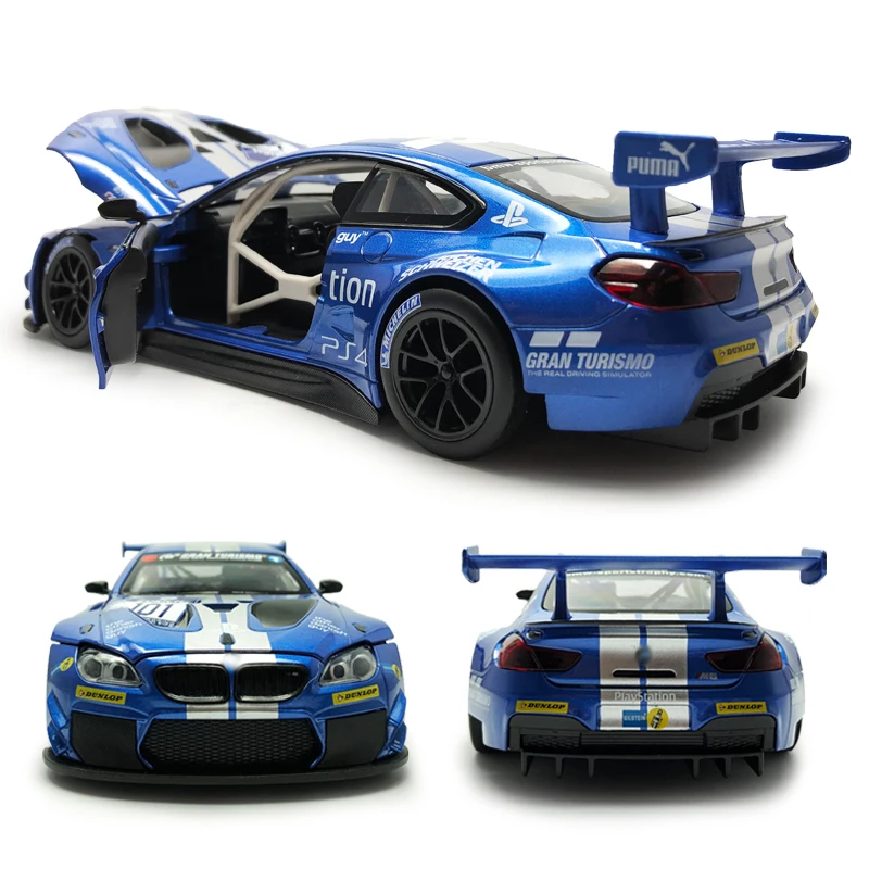 HOMMAT 1/24 масштаб M6 GT3 гоночная модель автомобиля свободное колесо металлический