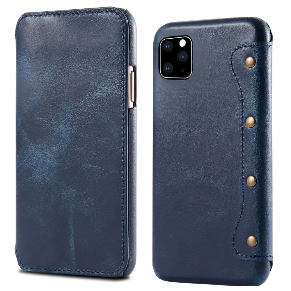 Роскошный чехол из натуральной кожи с масляным воском для iphone 11 iphone6s 7 8 Plus XR XS Max