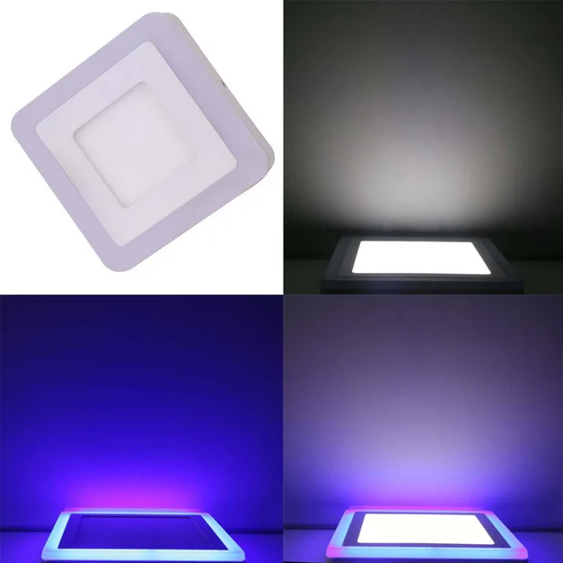 Двухцветный светодиодный панельный светильник круглый квадратный точечный для