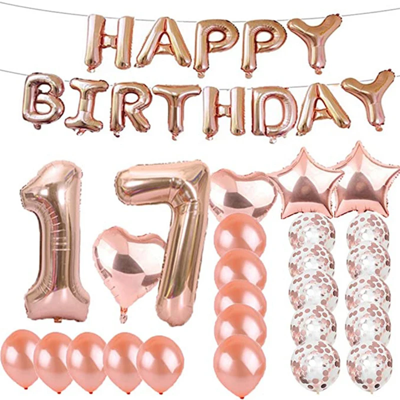 День рождения шарики свадебные украшения невесты из розового золота для девочек