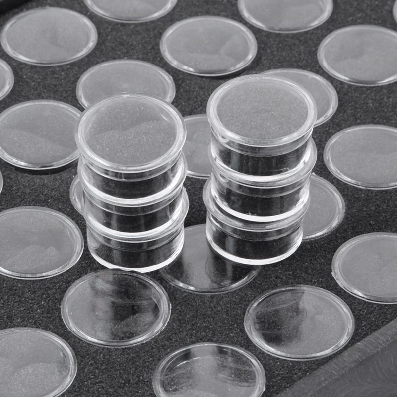 

50 Empty Space Nail Art Powder Gems Rhinestone Storage Jewelry Container Case Box Plate Plastic Manicure Tool