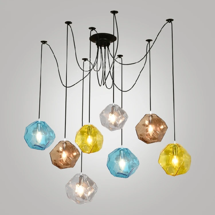 Современные минималистичные индивидуальные подвесные светильники из цветного