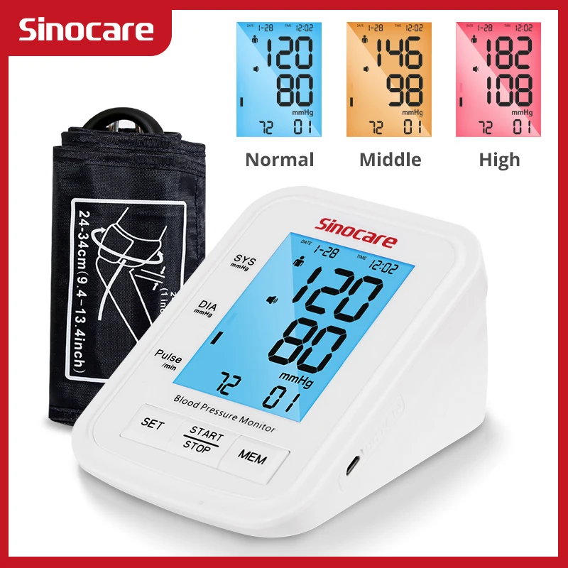 Сфигмоманометр Монитор артериального давления на руку цифровой измеритель