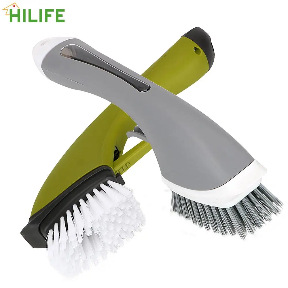 

1pc Multifunction Automatic Add Liquid Cleaning Brush Long Handle Washing Brush Kitchen Bathroom Corner Dusting Brushes