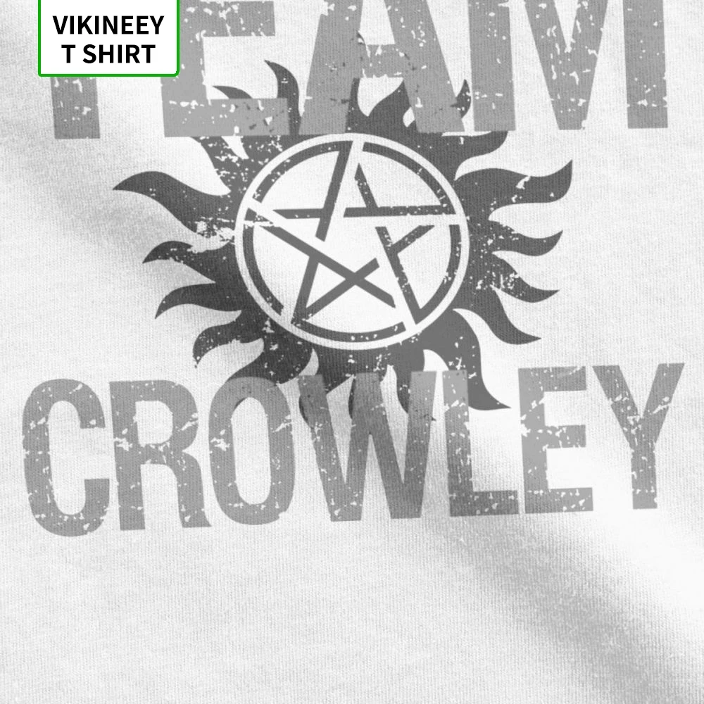 Мужские Spn братья футболка футболки Сверхъестественное команда Кроули