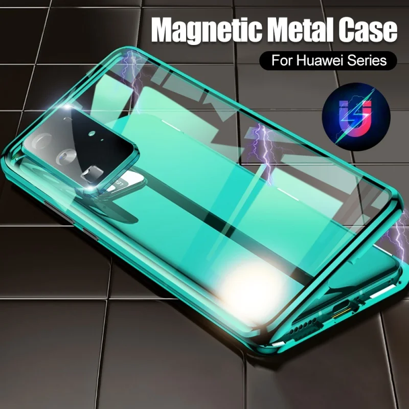 Магнитный абсорбирующий металлический чехол для Huawei Mate 30 20 P30 Pro Nova 6 5 Honor