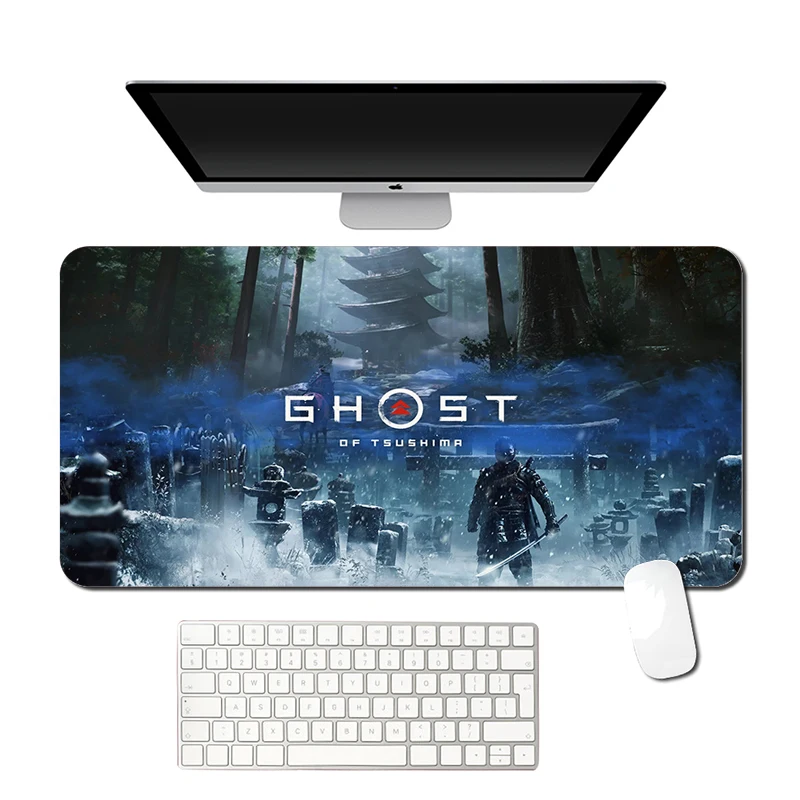 

Gamer Mouse Pad Anime Gaming Computer Desk Mat Gamers Accessories Pc Gamer Complete Xxl Mousepad Ghost of Tsushima Mouse Mats