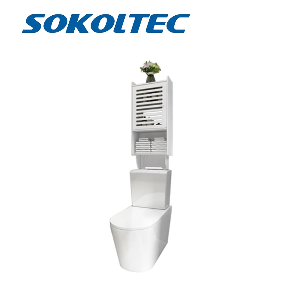 Водонепроницаемый непористый стеллаж для ванной комнаты над унитазом настенный