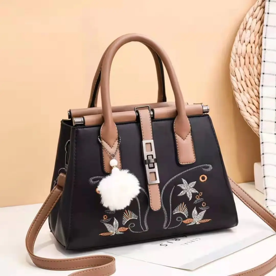 

2021 New Luxury Handbag Women Messenger Bags Designer Brand Shoulder Bag Female Ladies Totes Flowers Pattern Purses and Handbags