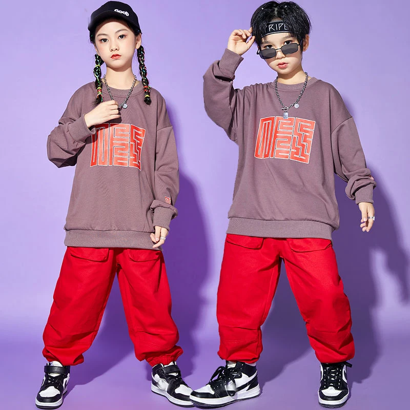 

Boys Girls Jazz Dance Stage Performance Set Outfit Children Fashion Hip Hop Dance Costumes Kids Street Dance Clothes SL5908