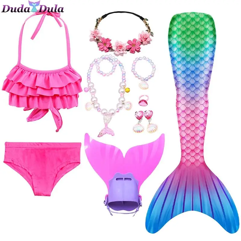 

Girls Mermaid Tails Swimming Dresses Cosplay Costume Beach Clothes Little Children Mermaid Swimsuit for Kids Swimmable Costumes