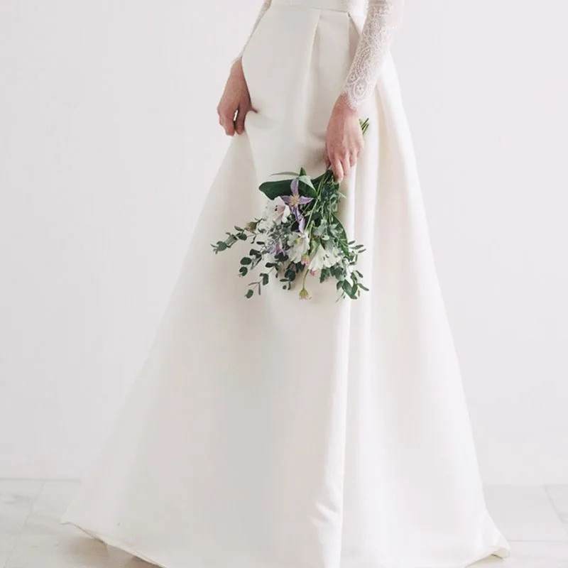 Lace Wedding Dresses Long Sweet Elegant Bride Sleeve Applique Sexy Open Back Embroidery Simple | Свадьбы и торжества