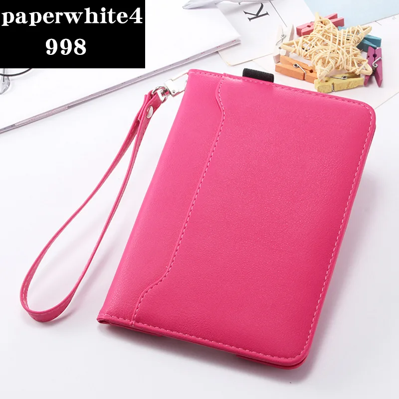 Rose Новинка Kindle Paperwhite 4 Чехол из искусственной кожи чехол сумка мягкая электронная книга Smart Cover для Amazon Kindle Paperwhite 4 чехол Coque - Цвет: Rose