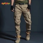 Джоггеры мужские тактические в стиле милитари, брюки-карго, много карманов, модные черные армейские длинные брюки, повседневные брюки-карандаш, камуфляжные